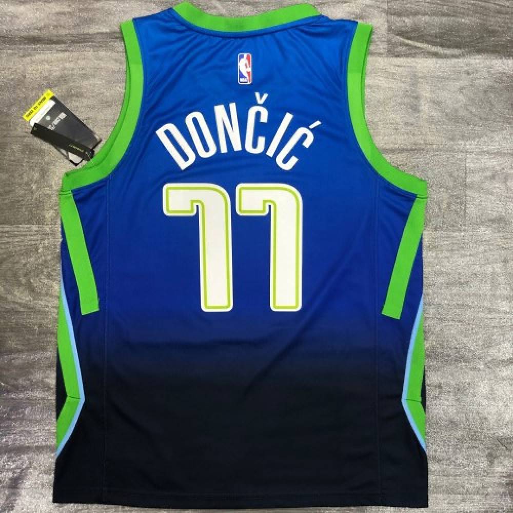 Men's Dallas Mavericks Luka Doncic #77 Blue 202021 Swingman Jersey - City Edition-Pro Kit Vault | Brand New 26/27 Sports Jerseys
